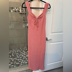 NWOT See You Monday Textured Pink Midi Dress